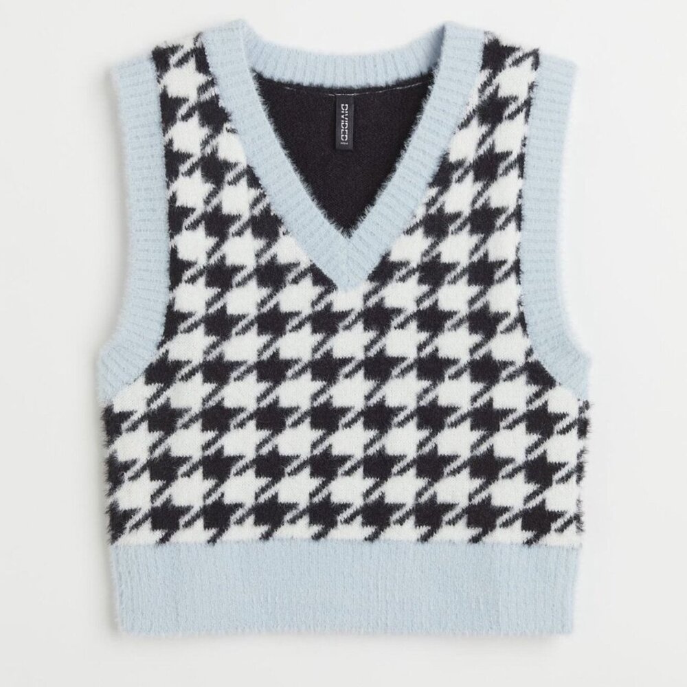 🆕NWT H&M Jacquard Knit Sweater Vest